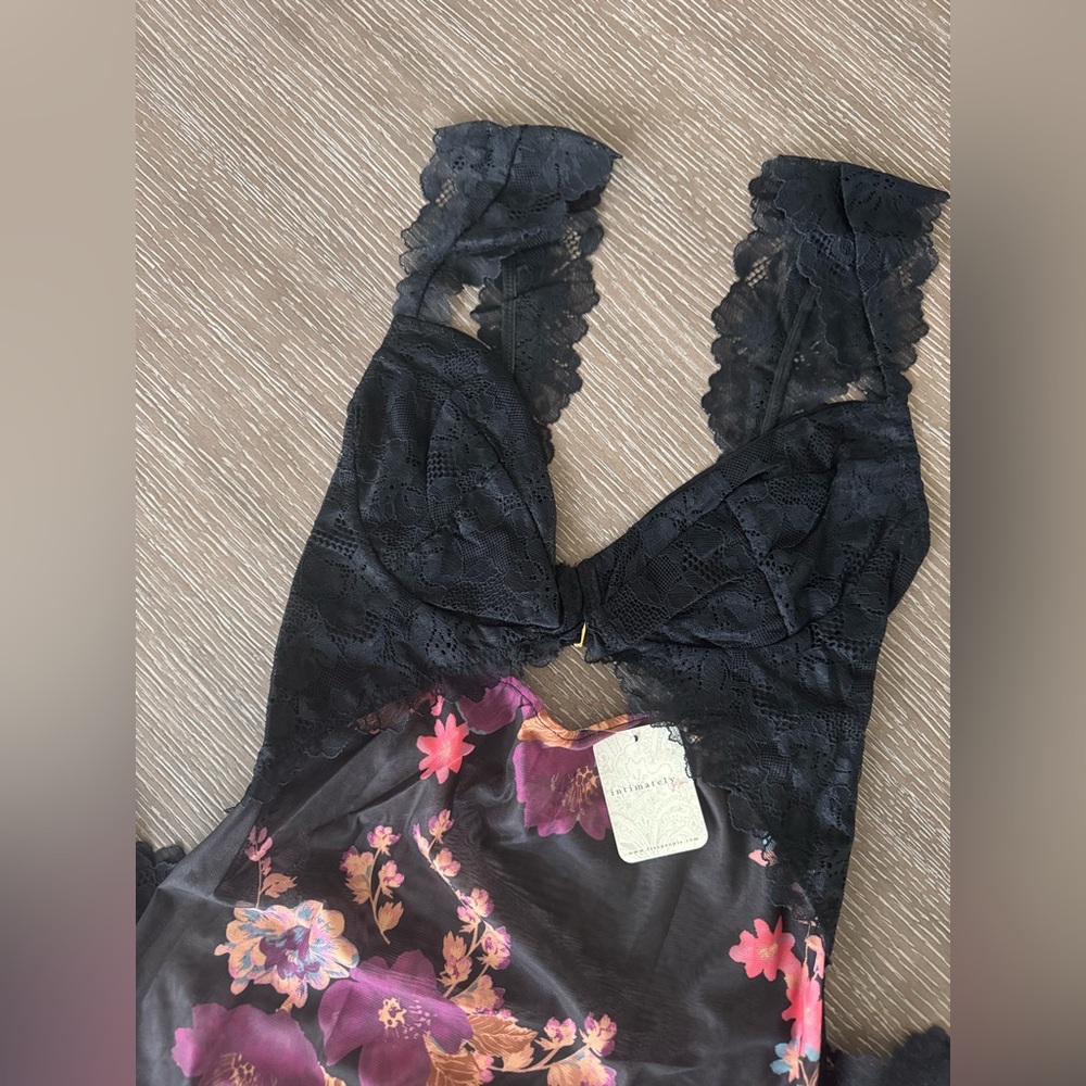 🎉LAST CHANCE🎉Free People Suddenly Fine Maxi Slip Black Combo - Picture 8 of 14
